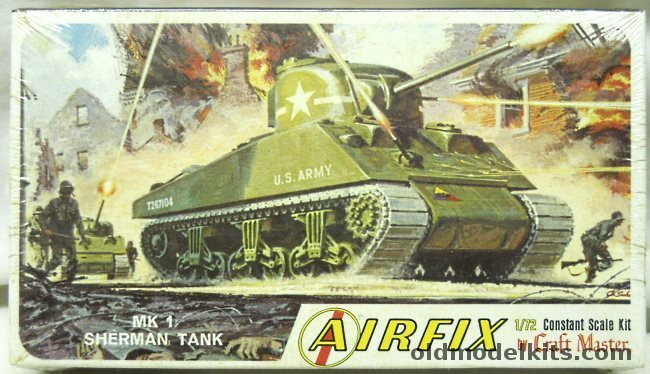 Airfix 1/76 M4 Sherman Mk1 Tank Craftmaster, M4-50 plastic model kit